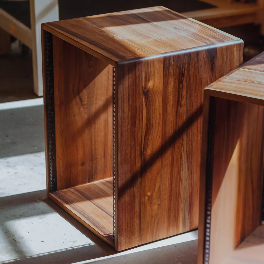 Racks audio 19 pouces en noyer